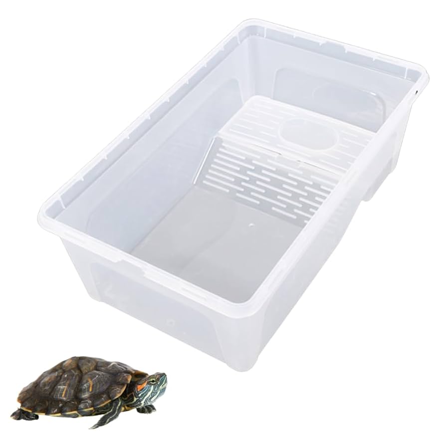 カメメ Amazon | Zehaiwl カメ用水槽 大きい カメ 水槽 亀の水槽 40CM